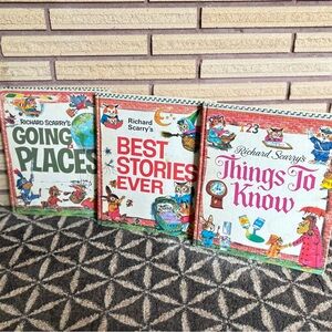 70's Richard Scarry's Children's Book Set - 3 - Going Places - Best Stories Ever